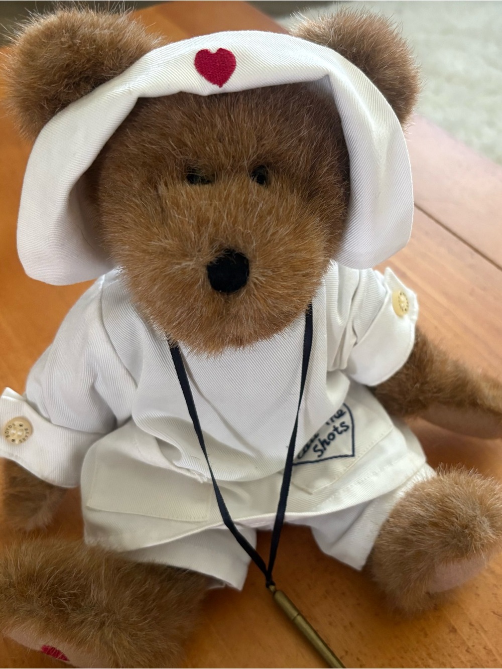 Boyds Bear Collection, Nurses Call The Shots Bear, with Thermometer, New